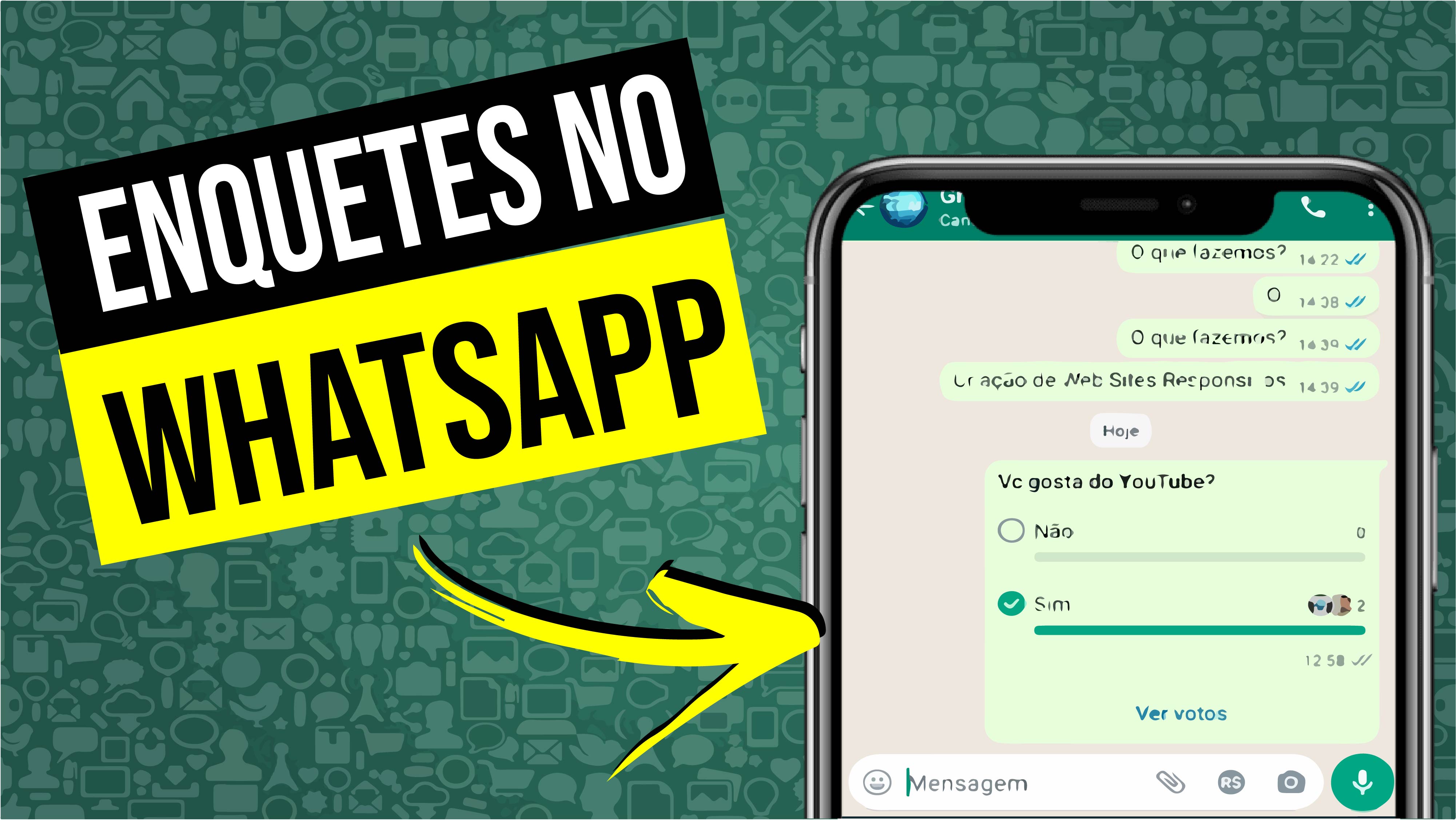 Como fazer ENQUETE no WHATSAPP - NOVA FUNÇÃO do WHATSAPP - PontoCOM ...